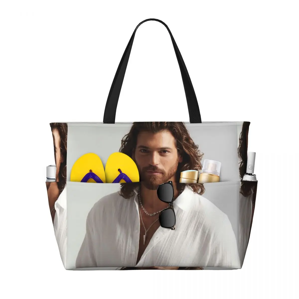 Yoga Fitness Photos - Bolso de mano grande con foto