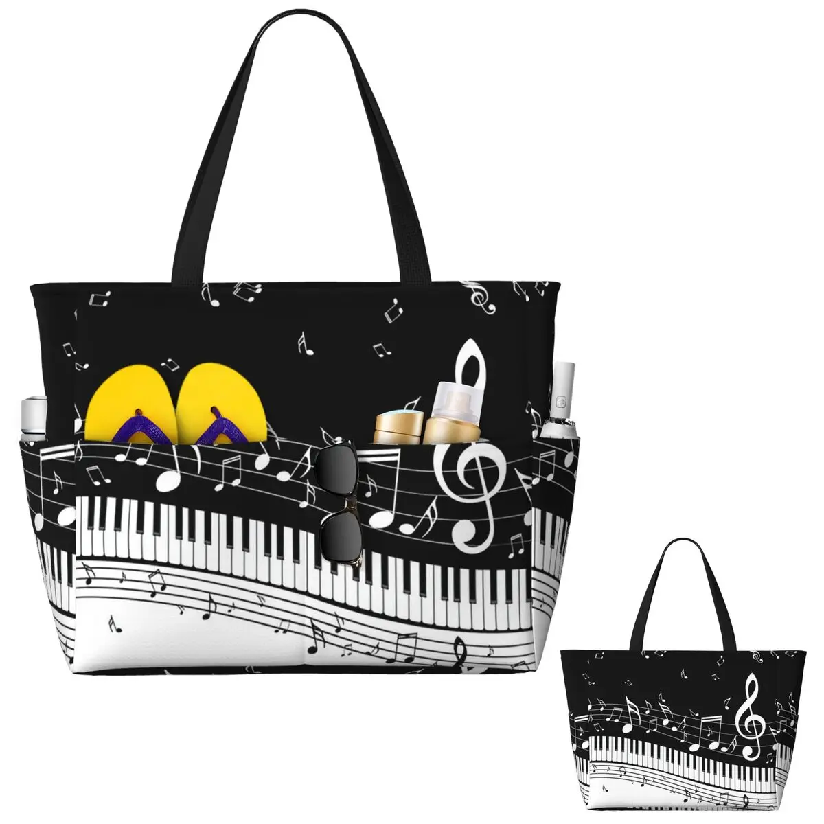 Yoga Fitness Music - Bolso de playa con diseño de