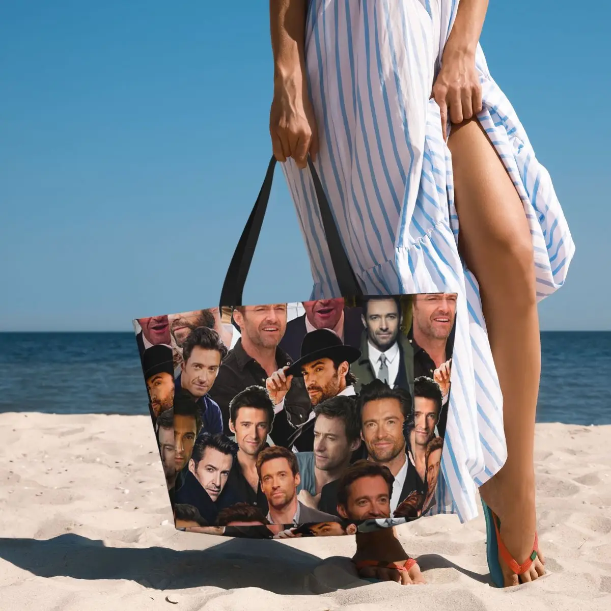 Yoga Fitness Photos - Bolso de mano con collage de