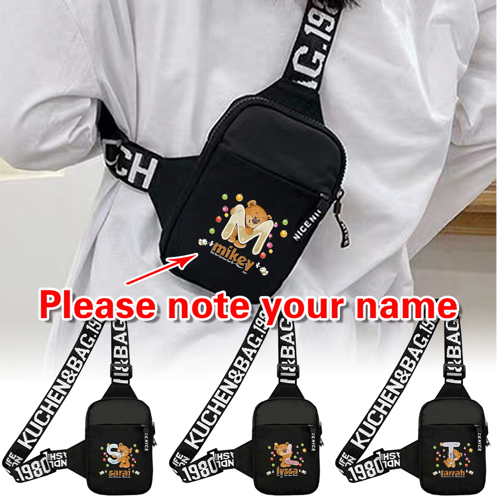 Yoga Fitness Name - Bolso de pecho personalizado con nombre
