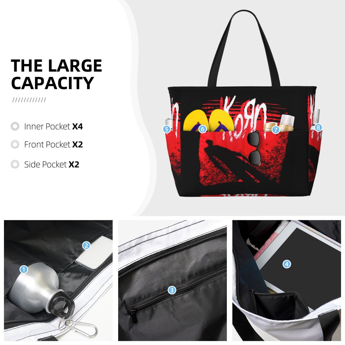 Bolso de mano grande para muje - Yoga Fitness Music reseña y precio
