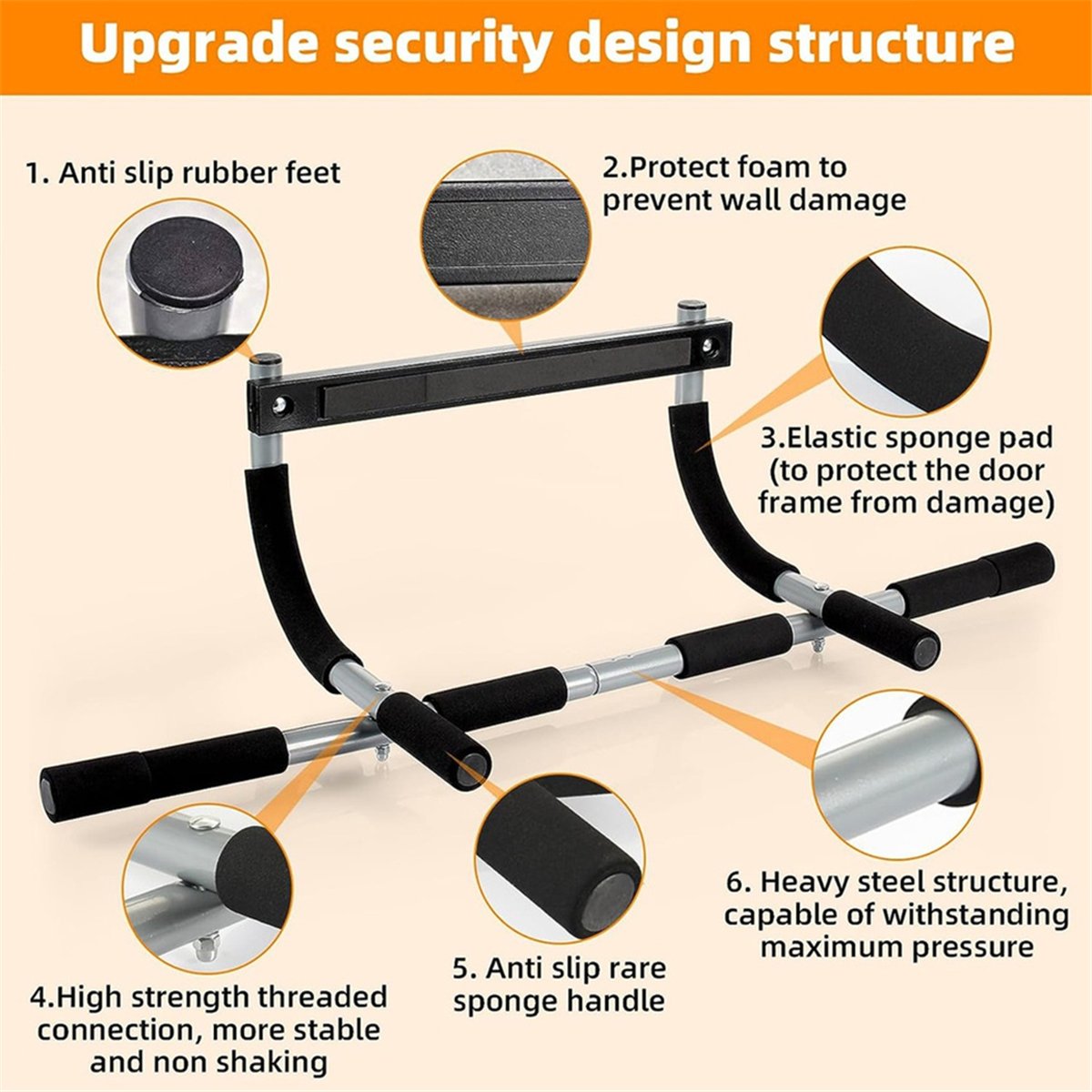 Barra de dominadas ABST para m - Pull Up Bar Doorframe reseña y precio