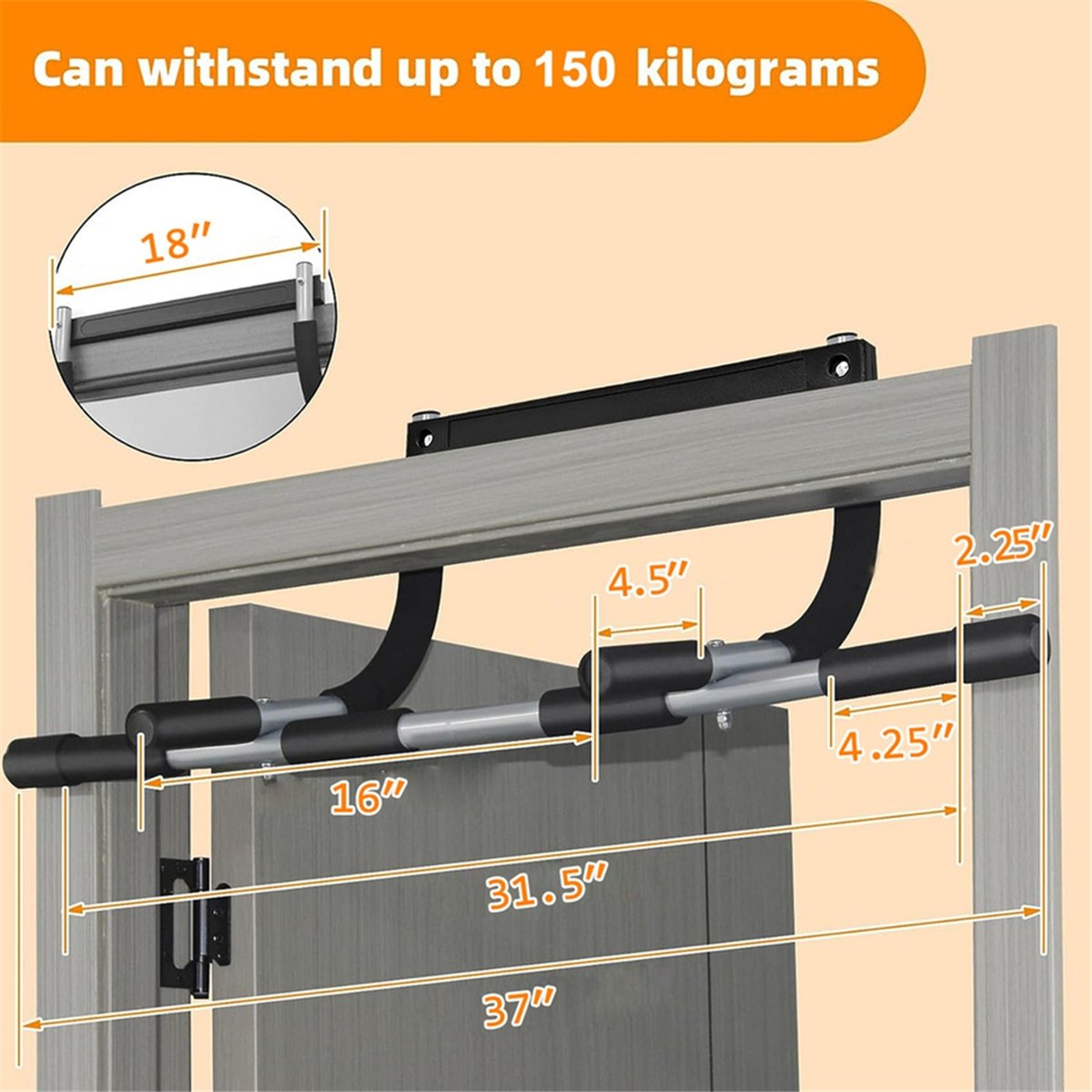 Barra de dominadas ABST para m - Pull Up Bar Doorframe reseña y precio