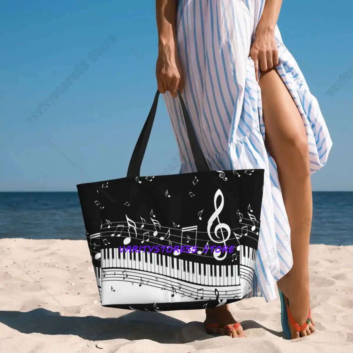 Bolso de mano grande con estam - Yoga Fitness Music reseña y precio