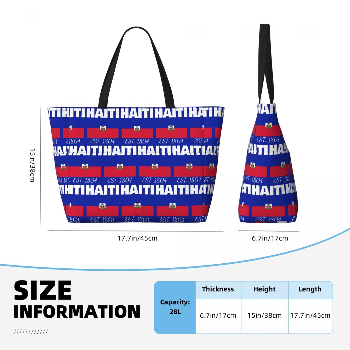 Haití EST. Bolsa de Playa con  - Yoga Fitness Merch reseña y precio