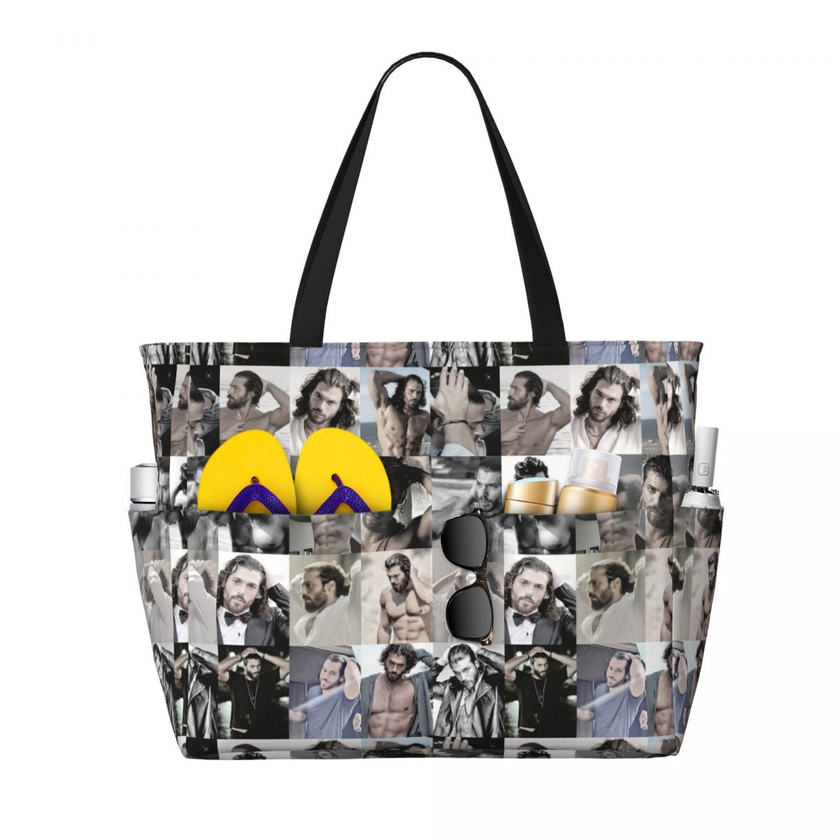 Bolso de mano grande con foto  - Yoga Fitness Photos reseña y precio