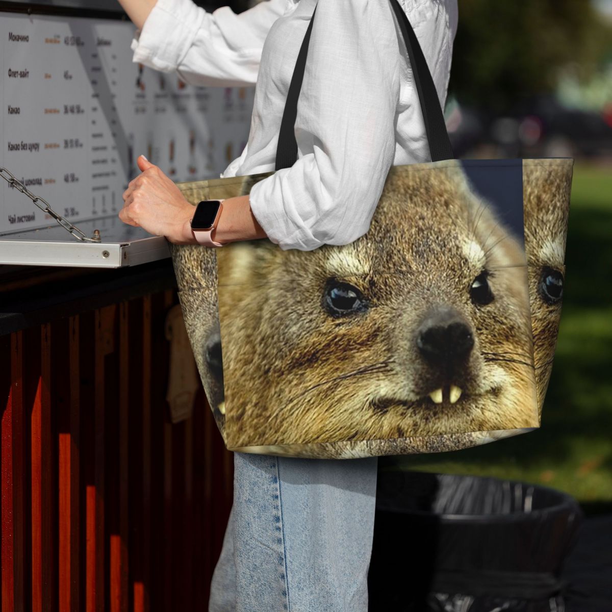 Rock Hyrax Photo Beach Tote Ba - Yoga Fitness Photos reseña y precio