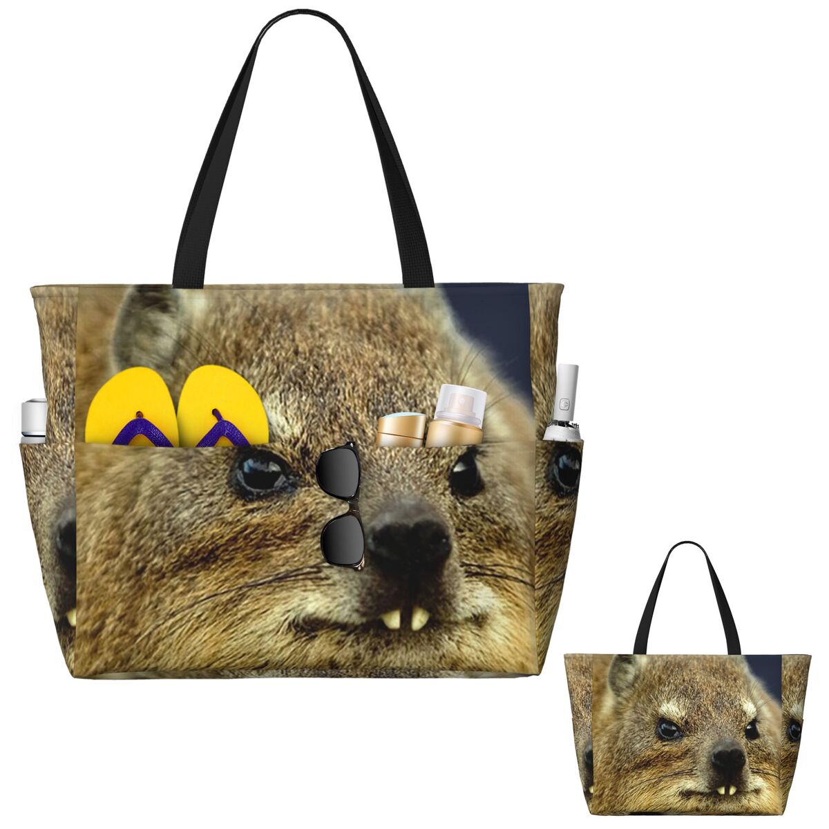 Rock Hyrax Photo Beach Tote Ba - Yoga Fitness Photos reseña y precio