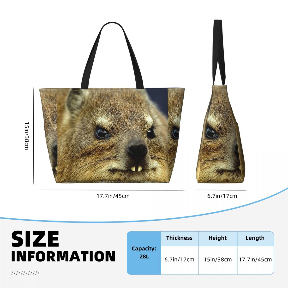 Rock Hyrax Photo Beach Tote Ba - Yoga Fitness Photos reseña y precio