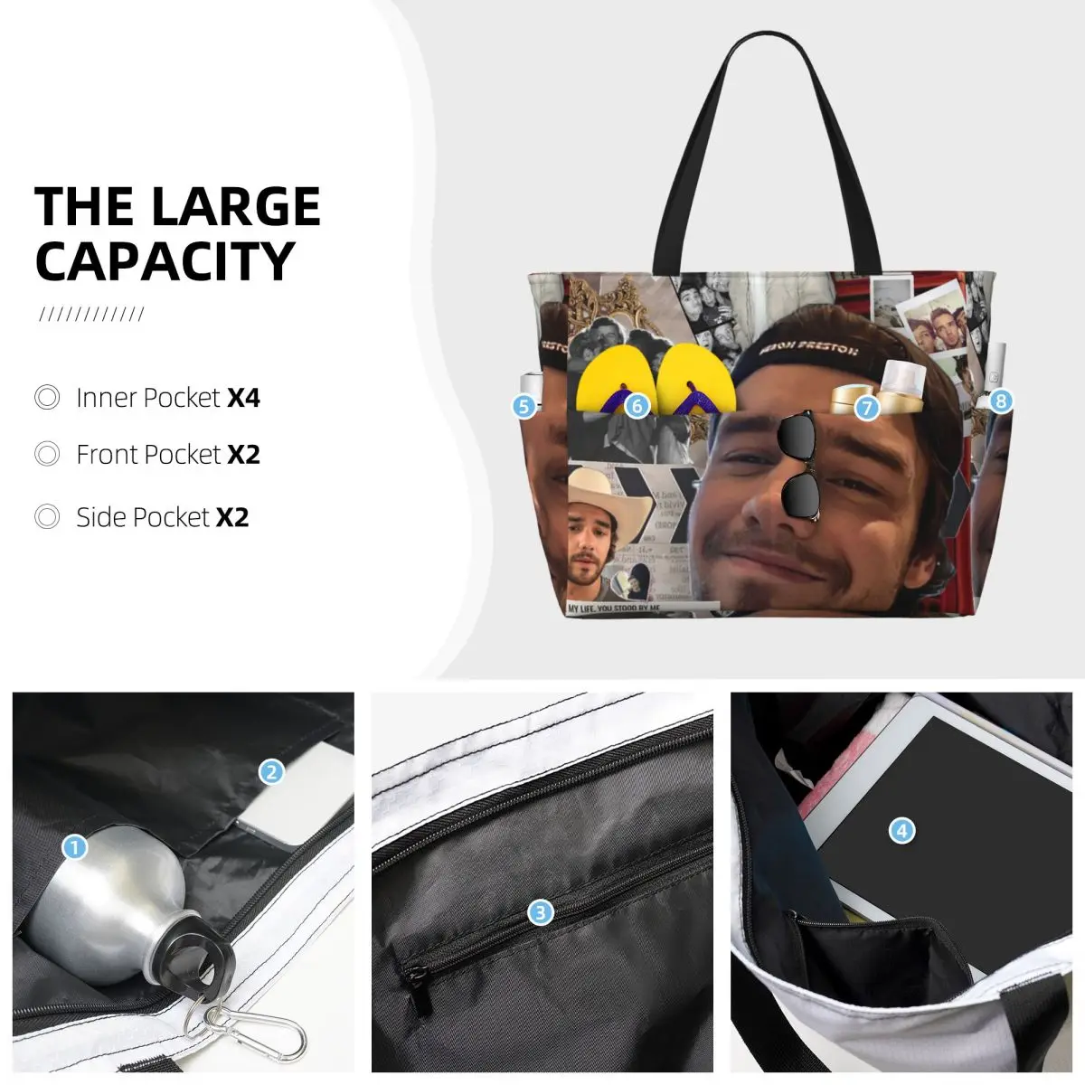 Bolso de mano con collage de f - Yoga Fitness Photos reseña y precio