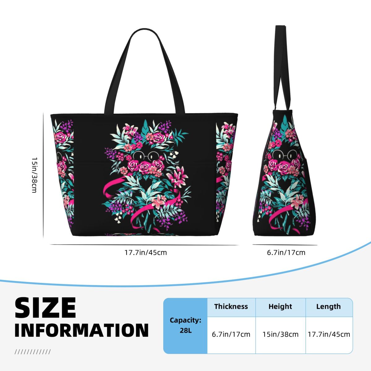Bolsa de Playa Floral Ralsei d - Yoga Fitness Merch reseña y precio