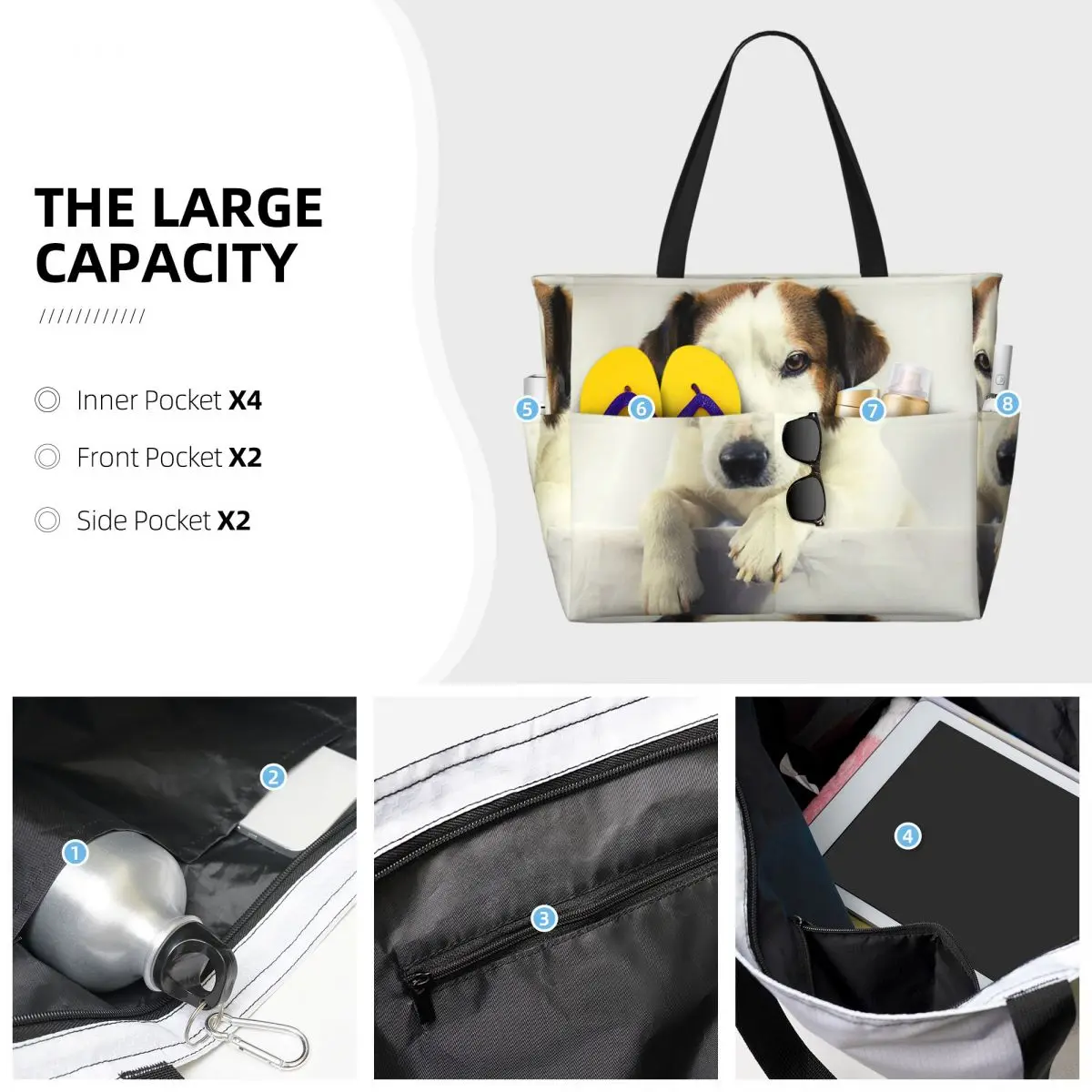 Bolso de mano con foto de perr - Yoga Fitness Photos reseña y precio