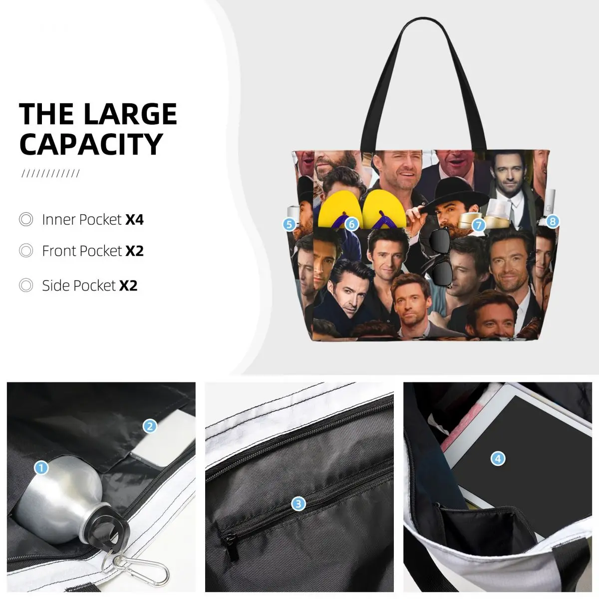 Bolso de mano con collage de f - Yoga Fitness Photos reseña y precio