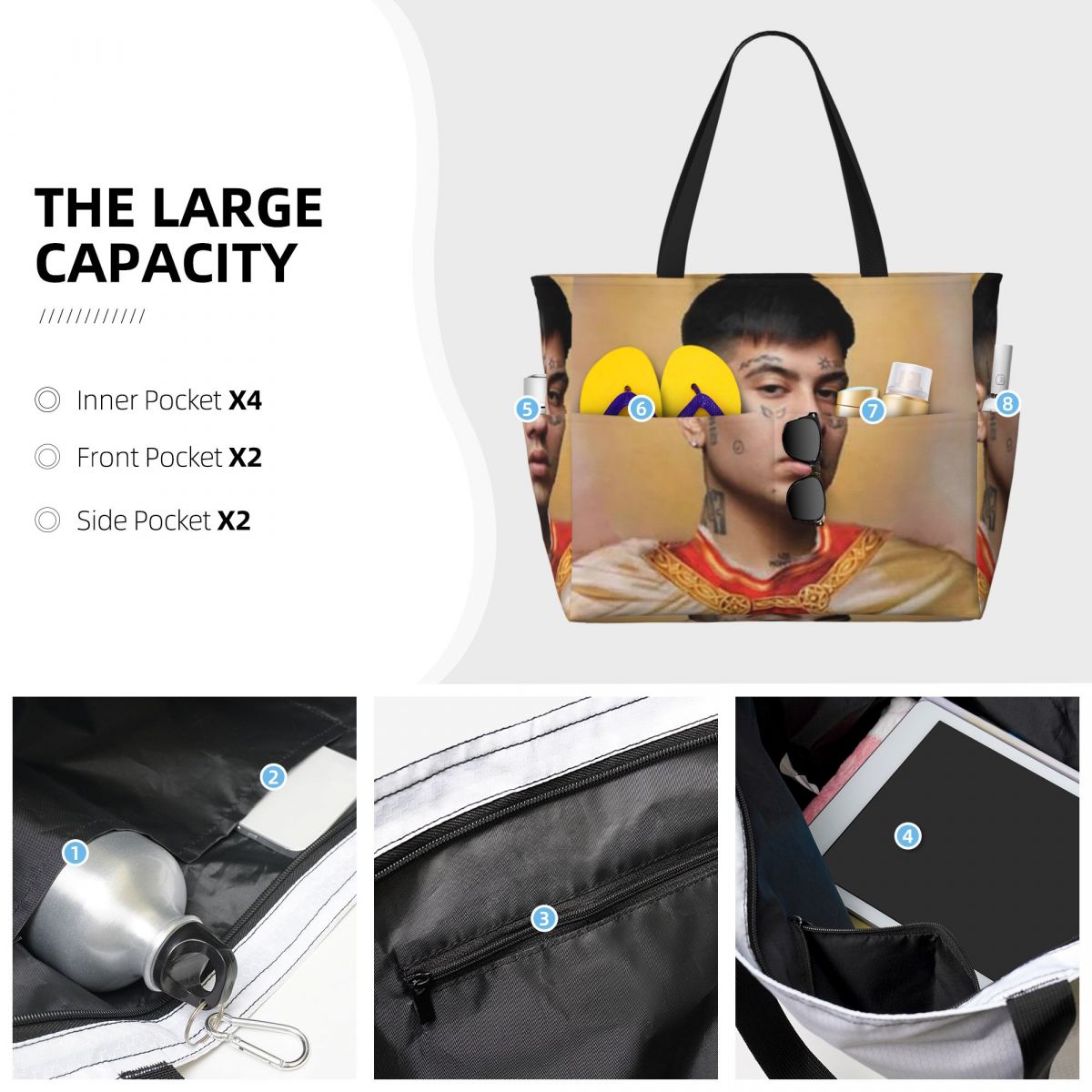 Bolsa de Playa Duki Rapper Roc - Yoga Fitness Music reseña y precio