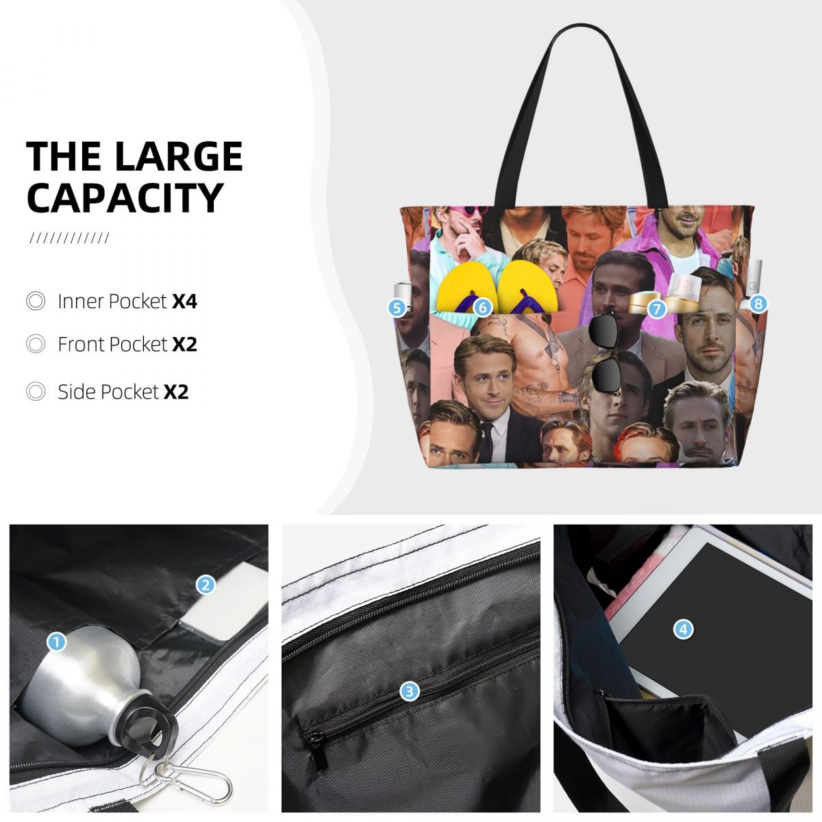Bolso de mano con collage de f - Yoga Fitness Photos reseña y precio
