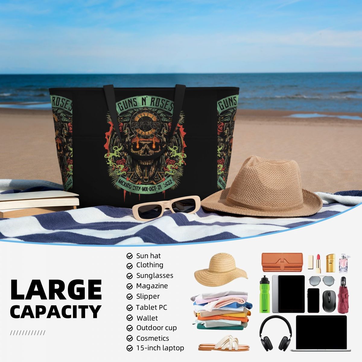 Guns N Roses Sable de luz Merc - Yoga Fitness Merch reseña y precio