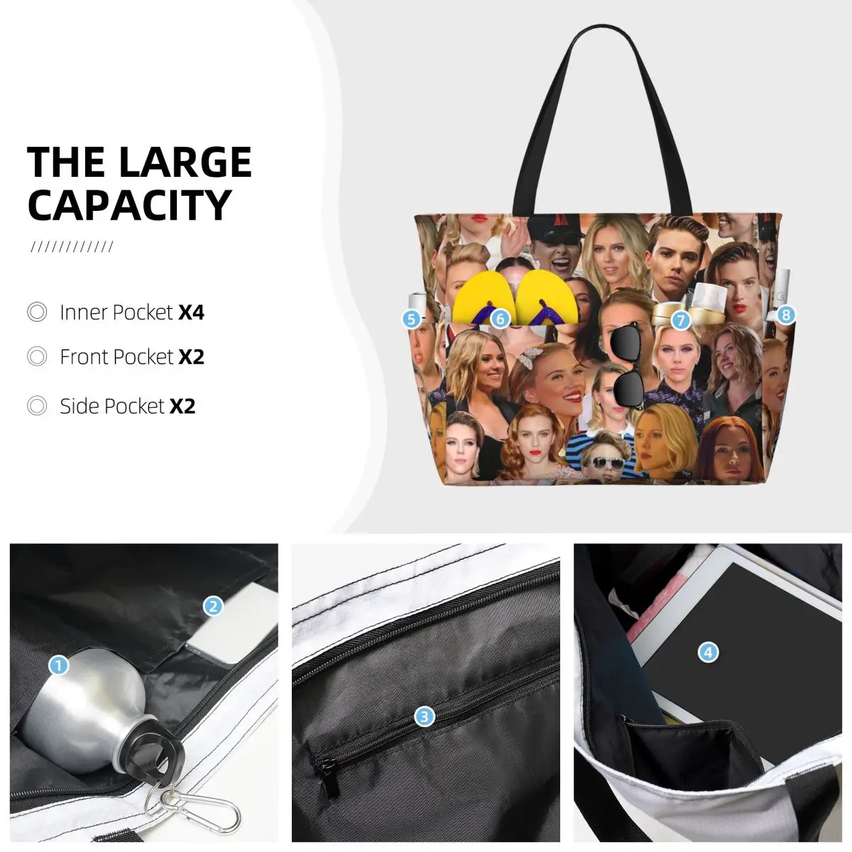Bolso de mano con collage de f - Yoga Fitness Photos reseña y precio