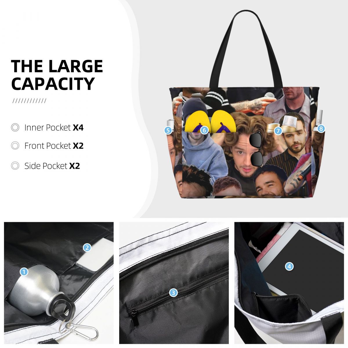 Bolso de mano con collage de f - Yoga Fitness Photos reseña y precio