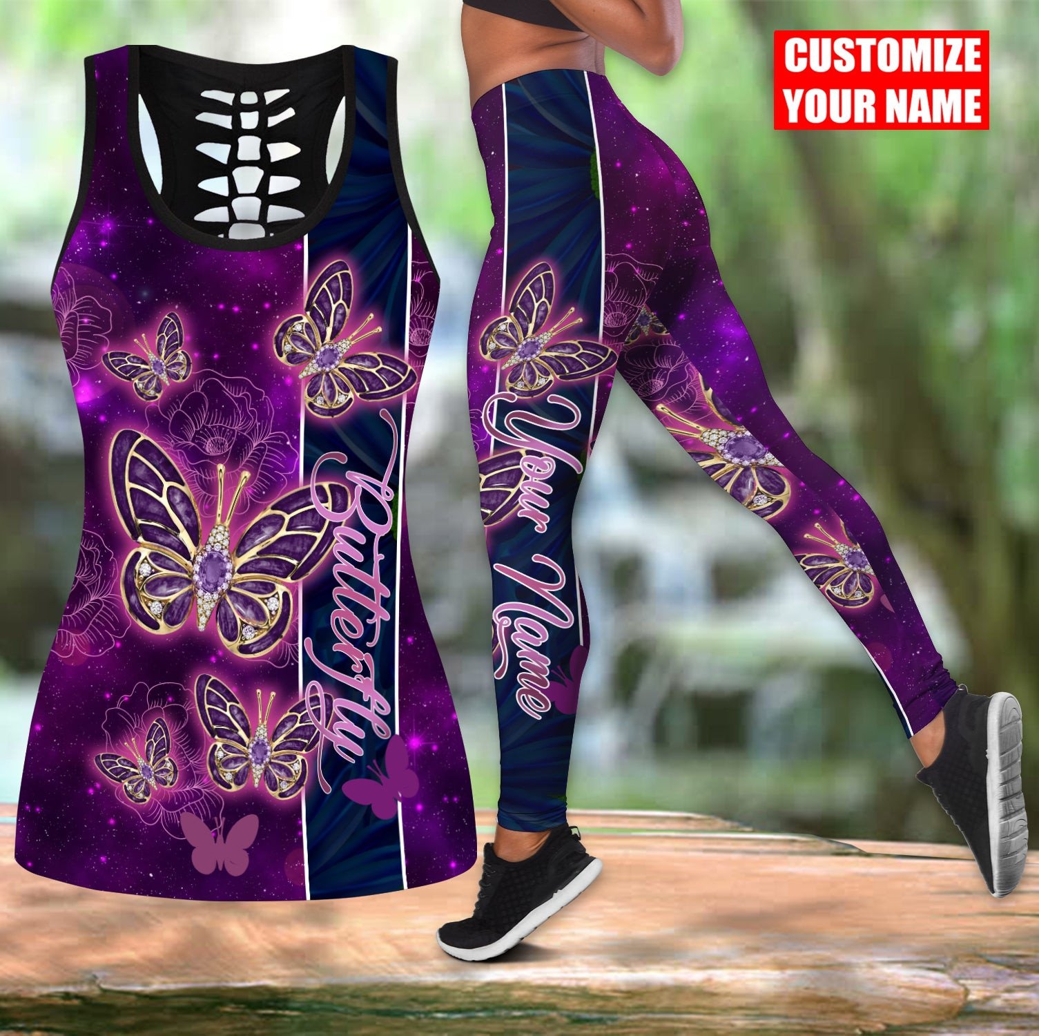 Conjunto de camiseta sin manga - Yoga Fitness Name reseña y precio