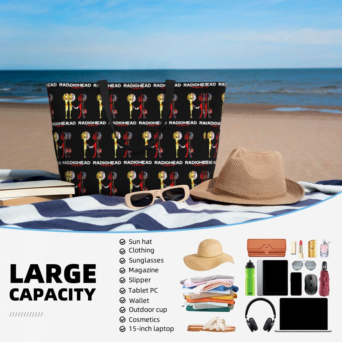 Radiohead Band Music Beach Tot - Yoga Fitness Music reseña y precio