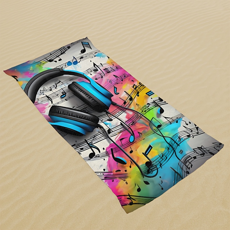 Toalla de playa con diseño de  - Yoga Fitness Music reseña y precio